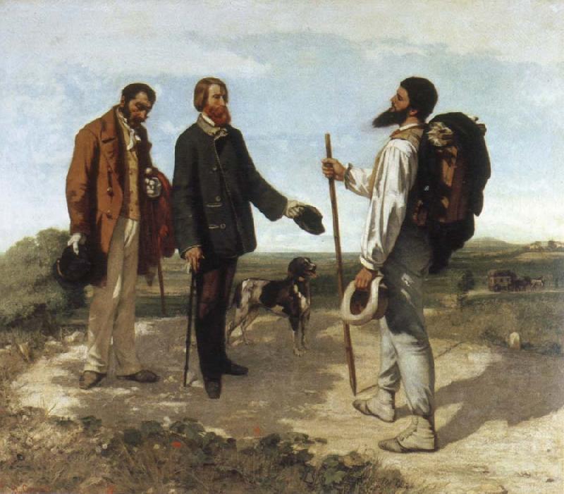 Gustave Courbet bonjour monsieur courbet France oil painting art